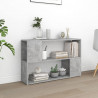 Librería de madera contrachapada gris hormigón 100x24x63 cm 1