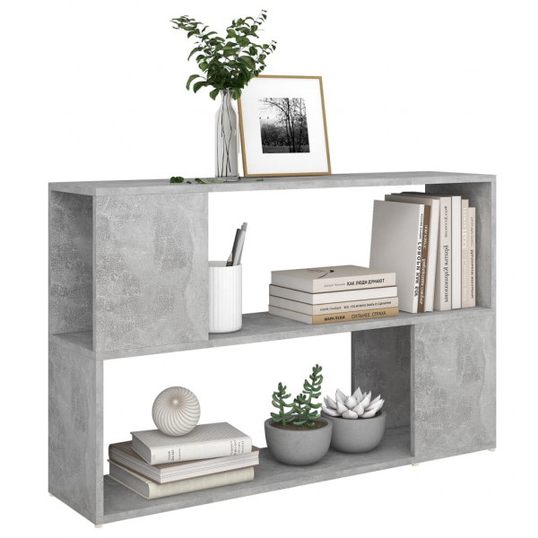 Librería de madera contrachapada gris hormigón 100x24x63 cm M 3