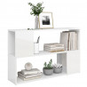 Librería de madera contrachapada blanco brillante 100x24x63 cm 3