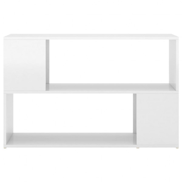 Librería de madera contrachapada blanco brillante 100x24x63 cm M 5