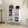 Muebles zapateros 2 uds contrachapada blanco 31.5x35x70 cm 1
