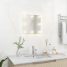 Espejo de pared con luces LED cuadrado de vidrio 3