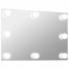 Espejo de pared con luces LED rectangular de vidrio 2