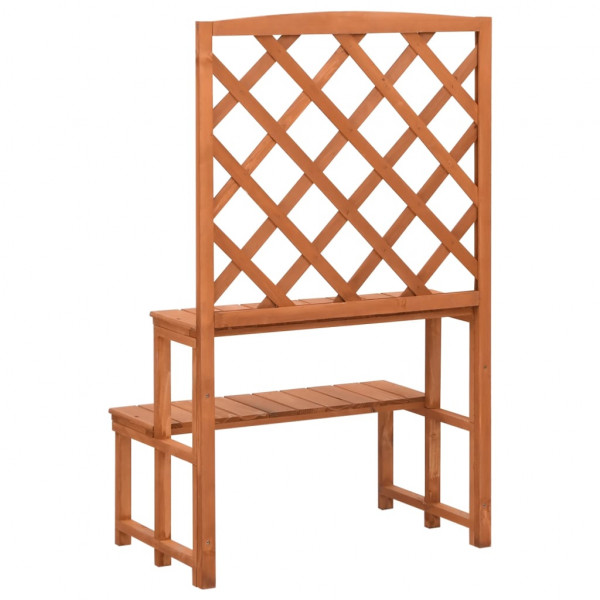 Soporte de plantas y enrejado madera de abeto 70x42x115 cm M 4