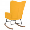 Silla mecedora de terciopelo amarillo mostaza 4