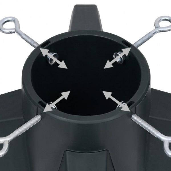 Suporte para árvore de Natal 55.5x55.5x15 cm verde M 5