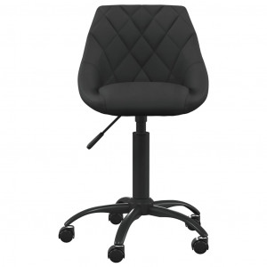 Silla de comedor de terciopelo negro H
