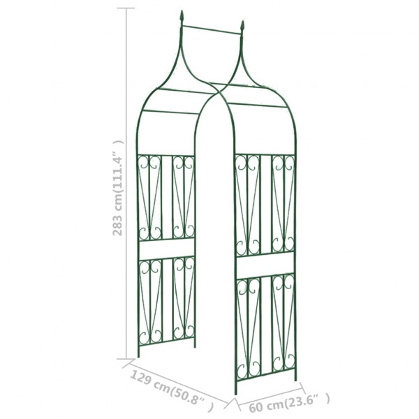 Arco de jardim para plantas trepadeiras verde-escuro M 5