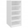 Mueble zapatero de madera contrachapada blanco 31.5x35x70 cm 2