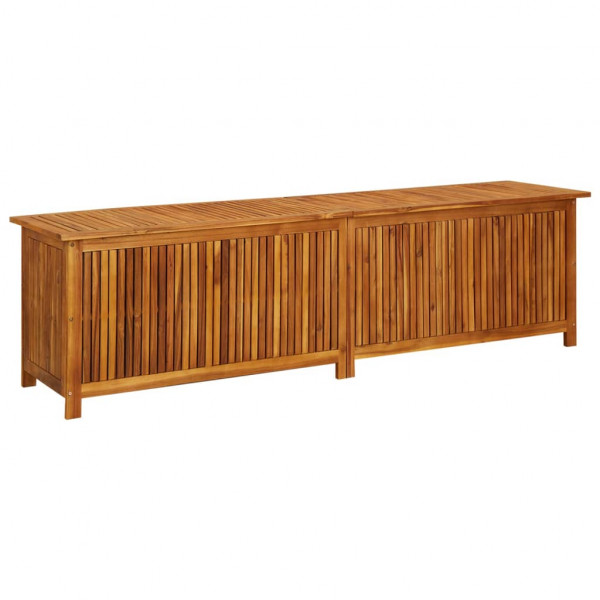 Caja de almacenaje de jardín madera maciza acacia 200x50x58 cm D