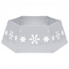 Saia para árvore de Natal Ø68x25 cm prateado e branco 2