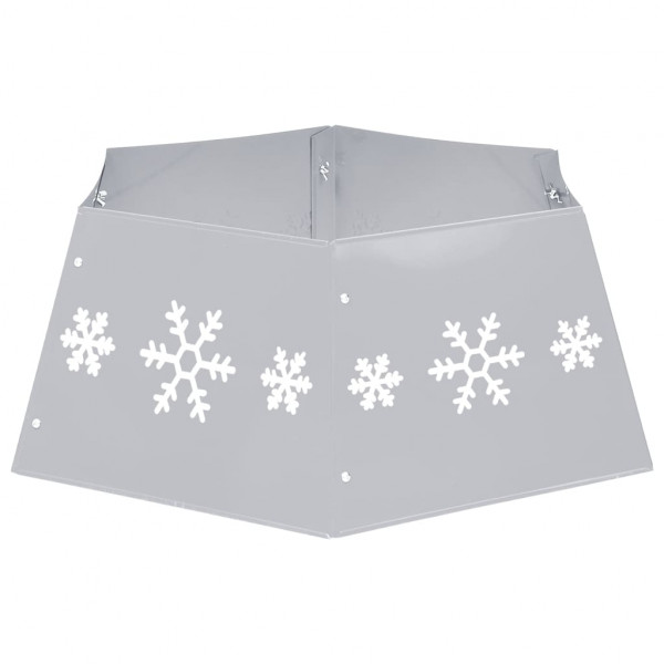 Saia para árvore de Natal Ø68x25 cm prateado e branco M 5