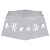 Saia para árvore de Natal Ø68x25 cm prateado e branco 5