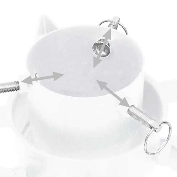 Soporte para árbol de Navidad blanco 47x47x13.5 cm M 5