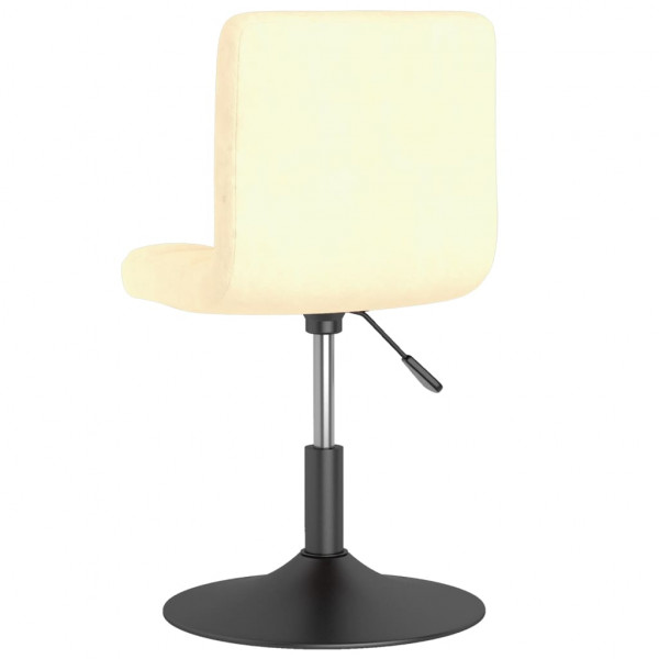 Cadeiras de jantar giratórias 2 pcs veludo cor creme M 5