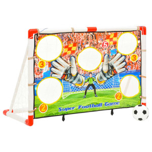 Baliza de futebol infantil com parede de golos 120x51x77.5 cm H