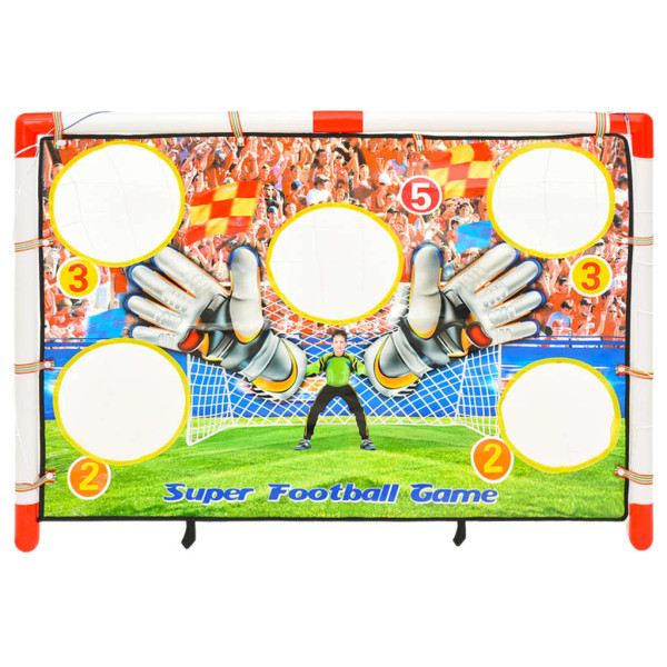 Baliza de futebol infantil com parede de golos 120x51x77.5 cm M 4