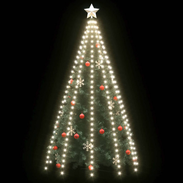 Red de luces de árbol de Navidad 300 LEDs blanco frío 300 cm M 3