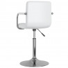 Taburete de cocina cuero sintético blanco 5