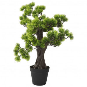 Bonsai pinus artificial com vaso 60 cm verde H