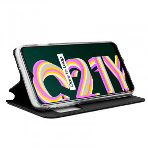Fundação COOL Capa de Flip para Realme C21Y / C25Y Liso preto H