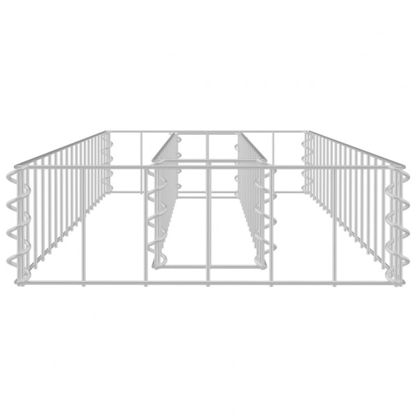 Canteiro elevado/cesto gabião 90x30x10 cm aço galvanizado M 4