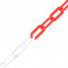 Cadenas de advertencia plástico rojo y blanco 100 m Ø8 mm 2