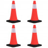 Cones de sinalização refletores com bases pesadas 4 pcs 50 cm 1