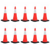 Cones de sinalização refletores com bases pesadas 10 pcs 75 cm 1