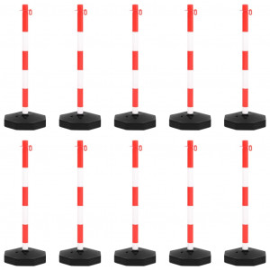 Conjunto de postes com corrente de plástico 10 m H