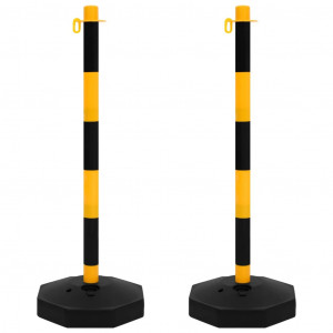 Juego de barrera con postes y cadena plástico 10 m H