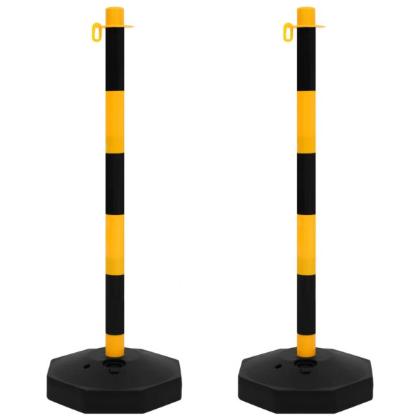 Conjunto de postes com corrente de plástico 10 m M 2