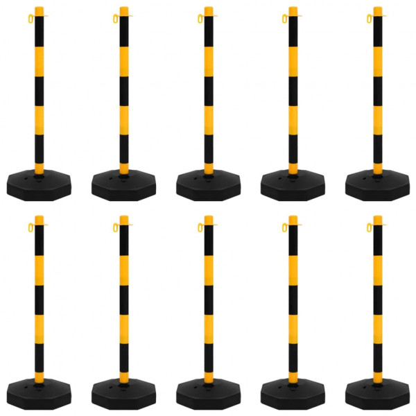 Conjunto de postes com corrente de plástico 10 m M 2