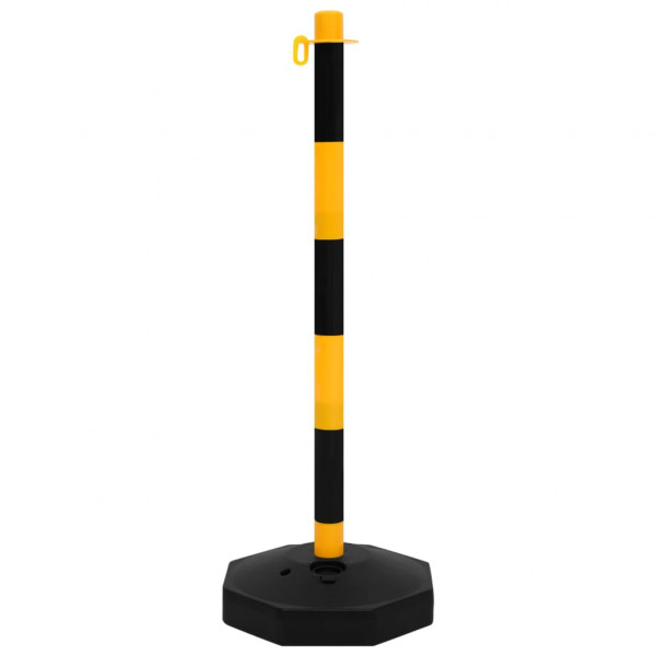 Juego de barrera con postes y cadena plástico 10 m M 3