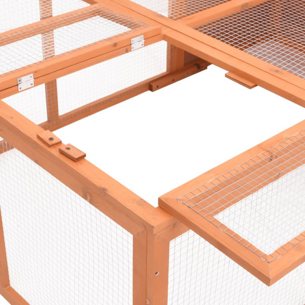 Jaula de jardim p/ animais 150x100x50cm madeira de abeto maciça M 5