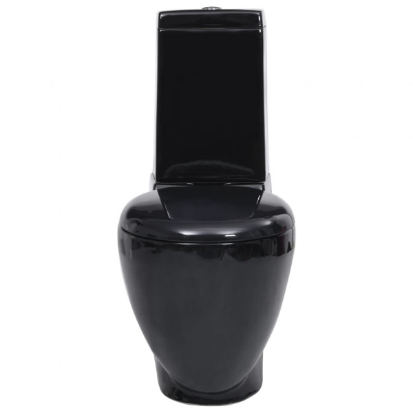 Sanita WC redonda cerâmica c/ descarga água inferior preto M 2