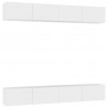 Muebles de TV 4 uds madera de ingeniería blanco 100x30x30 cm 2