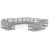 13 pcs conjunto lounge de jardim pinho maciço 1