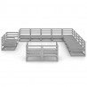 13 pcs conjunto lounge de jardim pinho maciço 2