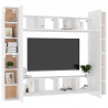 Juego de mueble para TV de 8 piezas aglomerado blanco 3