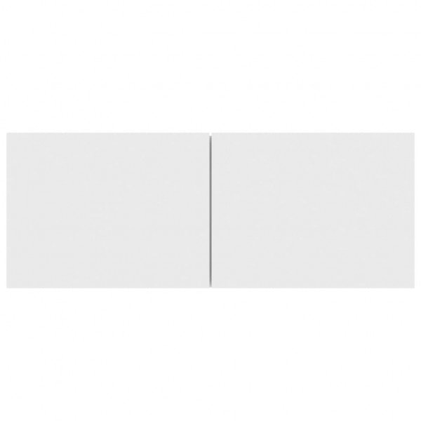 Mueble de TV 3 piezas de madera contrachapada blanco M 5