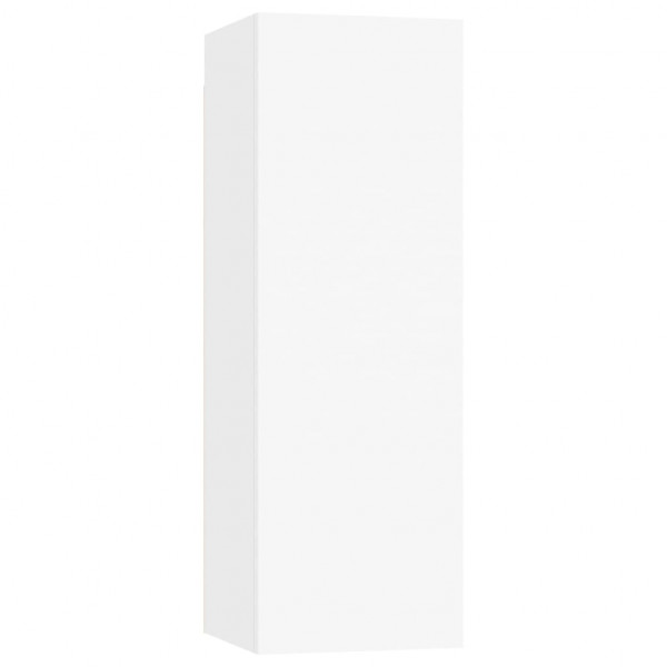 4 pcs conjunto de móveis de TV derivados de madeira branco M 5