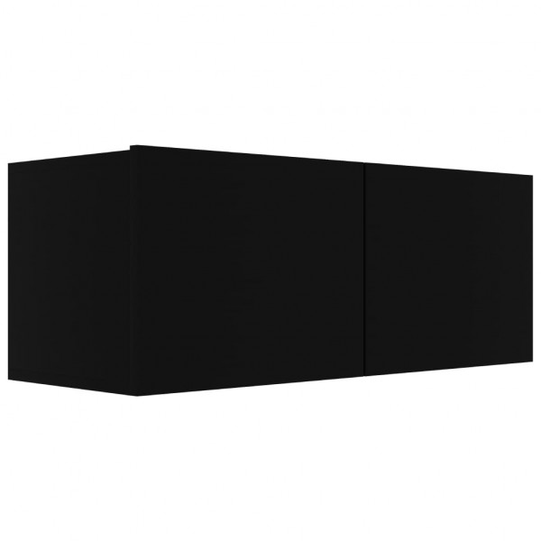 Móveis de TV 4 pcs 80x30x30 cm derivados de madeira preto M 5