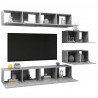 Juego de mueble para TV de 6 piezas aglomerado gris hormigón 3