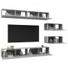 Set de muebles de salón 6 pzas madera ingeniería gris hormigón 3