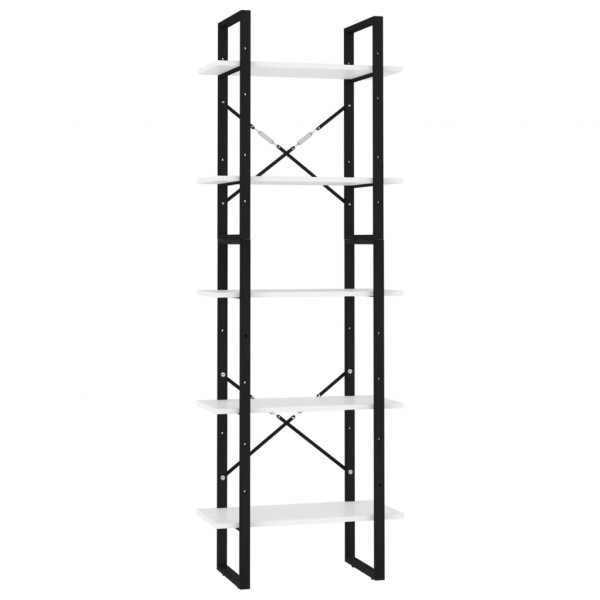 Estantería de 5 niveles madera contrachapada gris 60x30x175 cm M 2