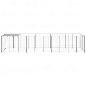 Canil para cães 6.05 m² aço prateado H