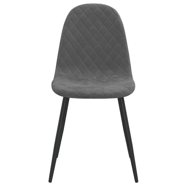 Sillas de comedor 6 unidades terciopelo gris oscuro M 5