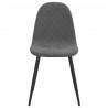 Sillas de comedor 6 unidades terciopelo gris oscuro 5