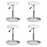 Cadeiras de jantar 4 pcs couro artificial branco 1